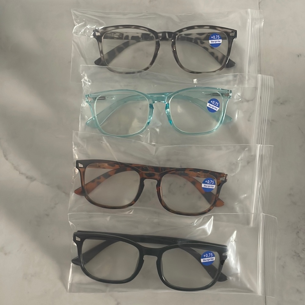 4 pairs of blue light glasses